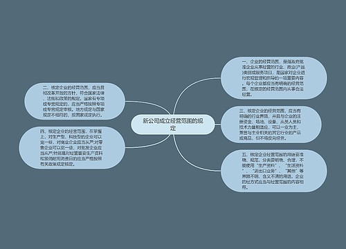 新公司成立经营范围的规定