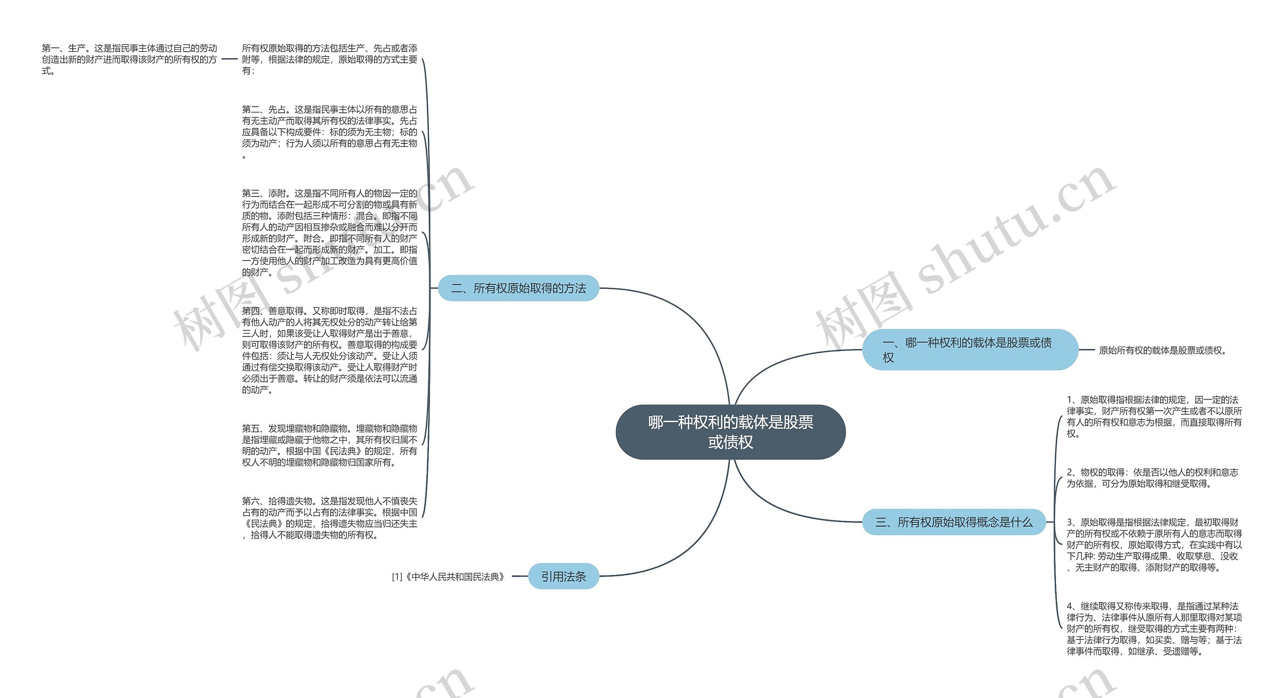 哪一种权利的载体是股票或债权思维导图