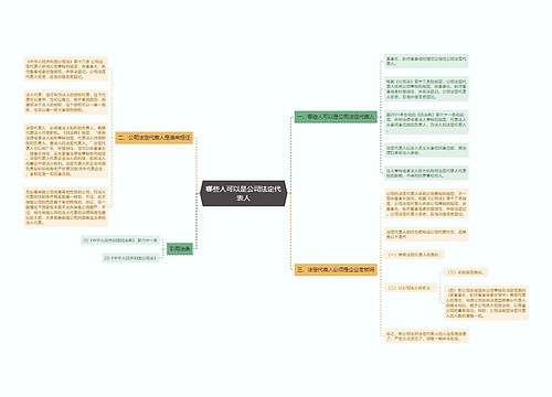 哪些人可以是公司法定代表人