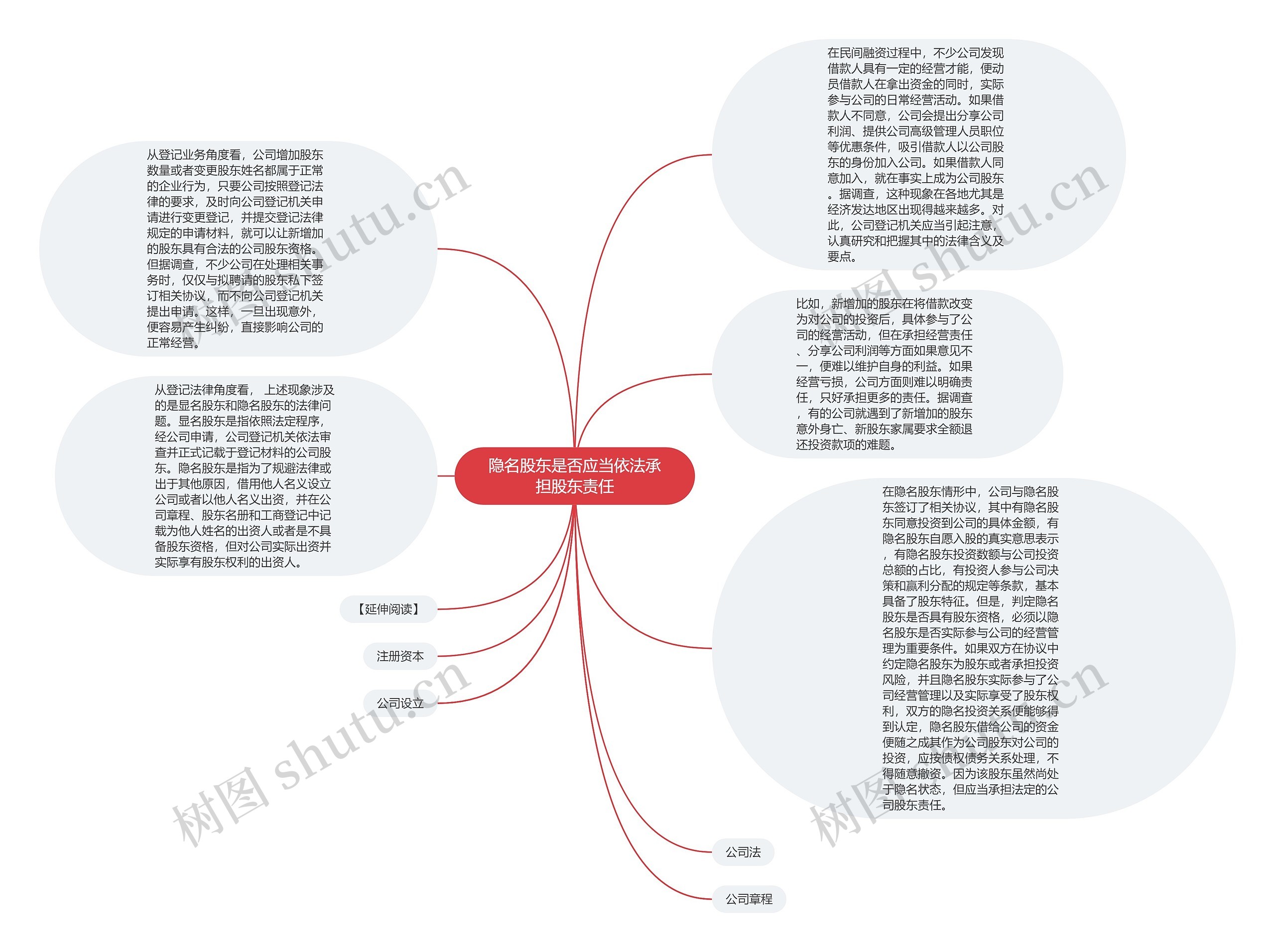 隐名股东是否应当依法承担股东责任思维导图