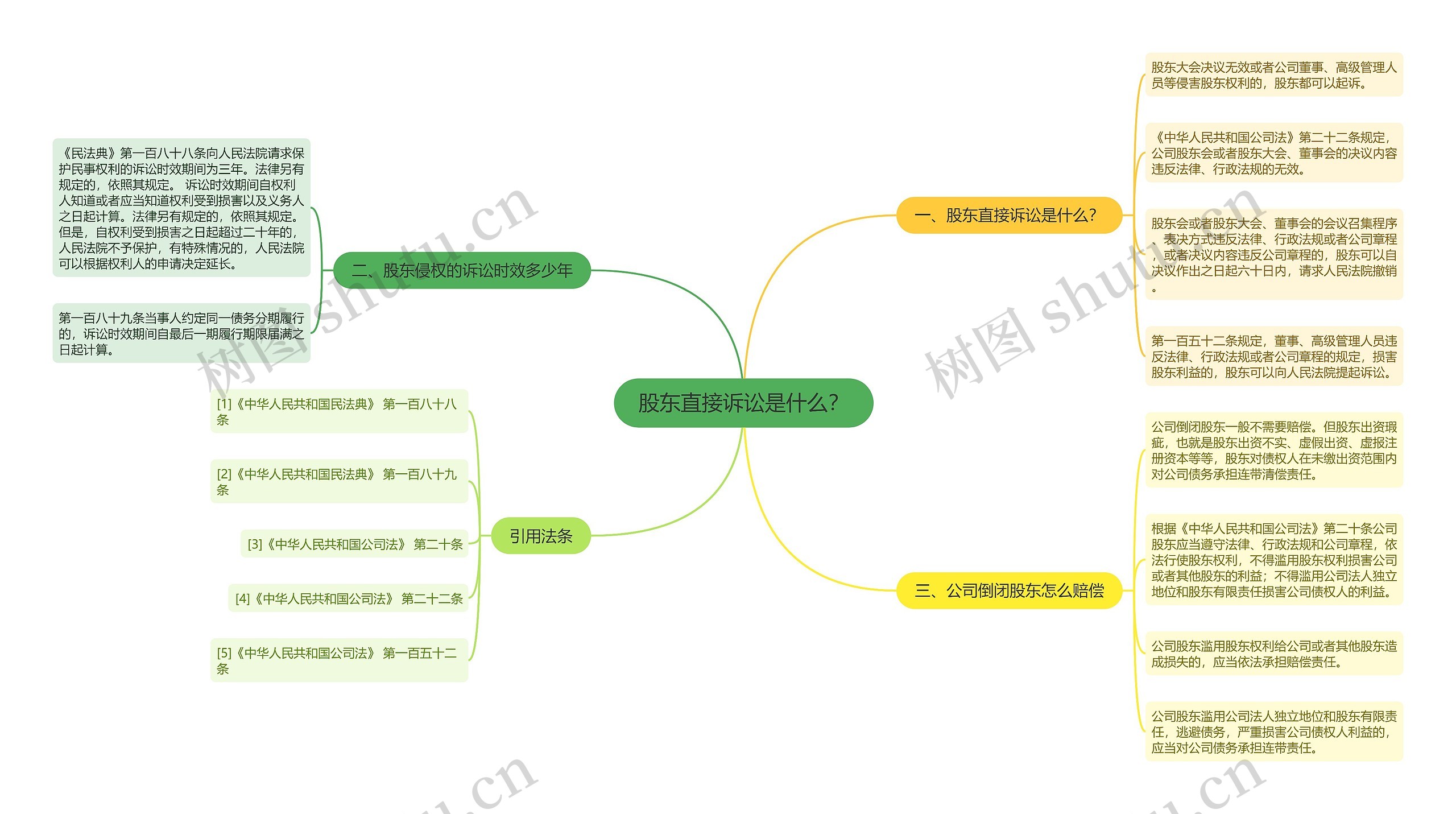 股东直接诉讼是什么？思维导图