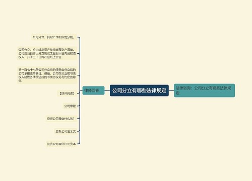 公司分立有哪些法律规定