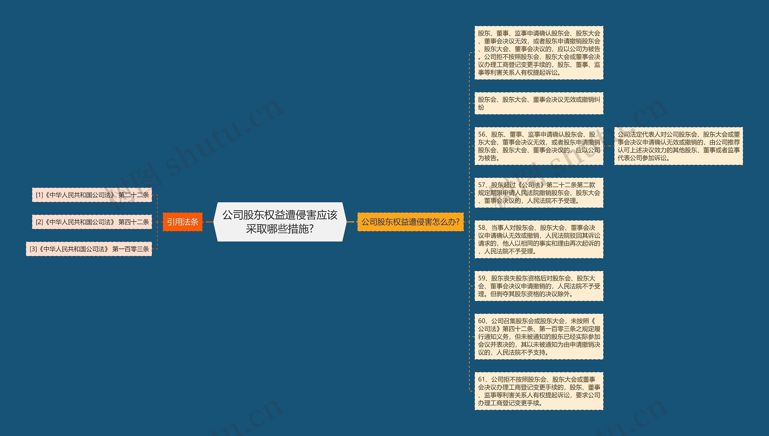 公司股东权益遭侵害应该采取哪些措施?思维导图