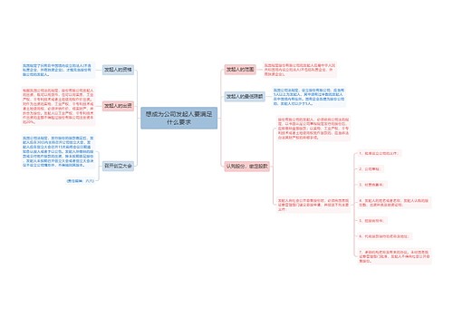 想成为公司发起人要满足什么要求