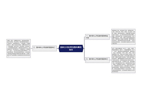 园林公司经营范围有哪些项目