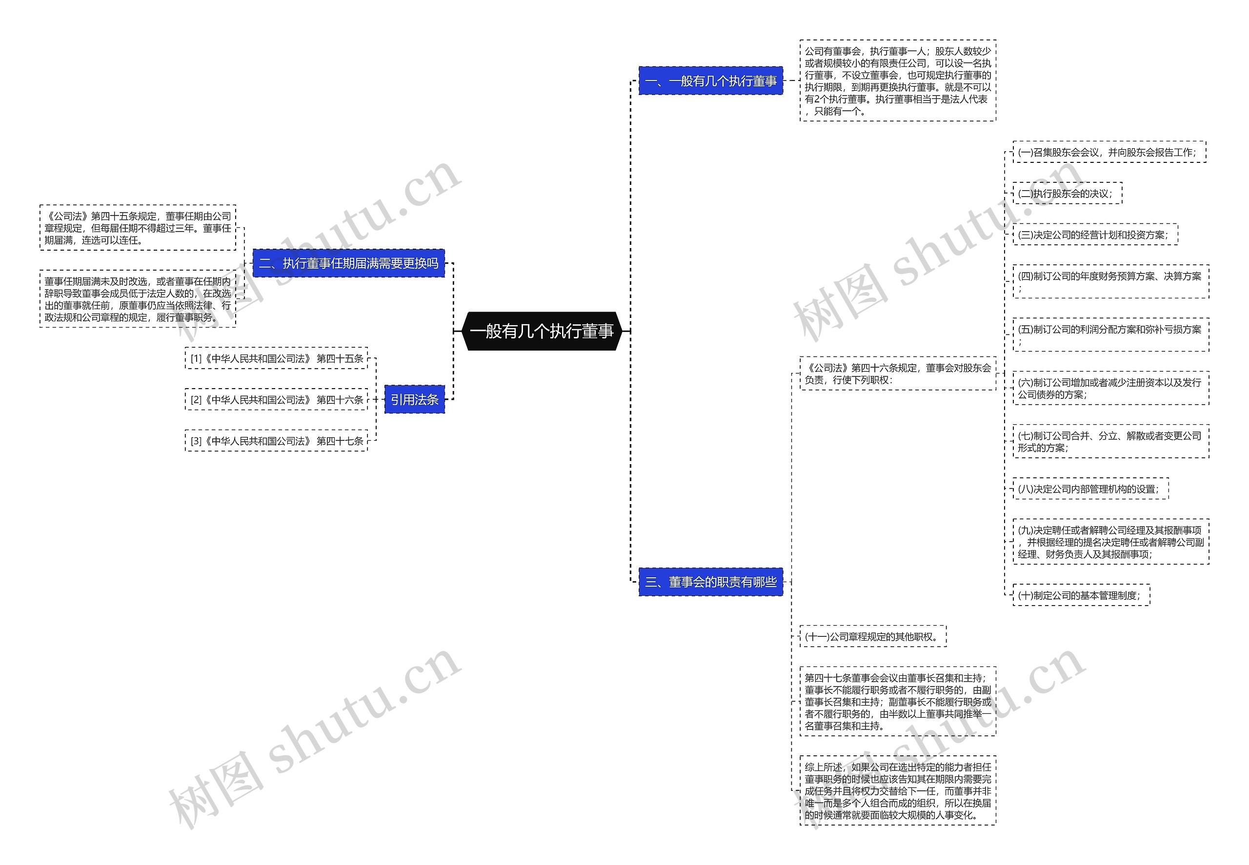 一般有几个执行董事思维导图