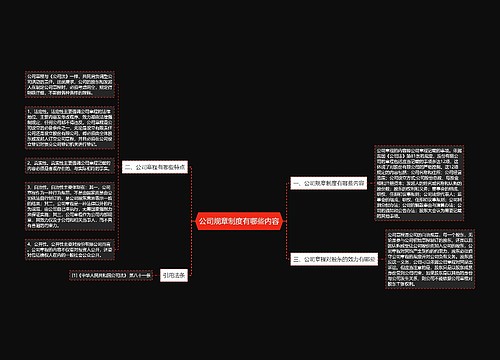 公司规章制度有哪些内容