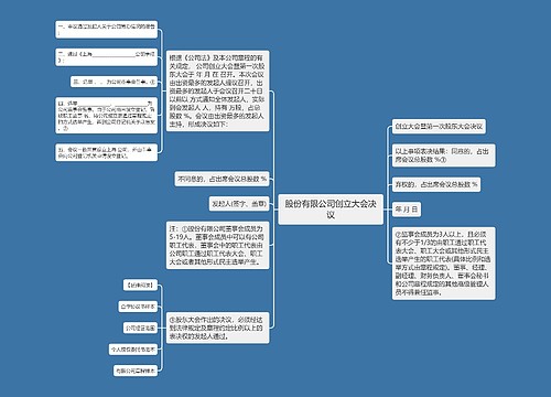 股份有限公司创立大会决议