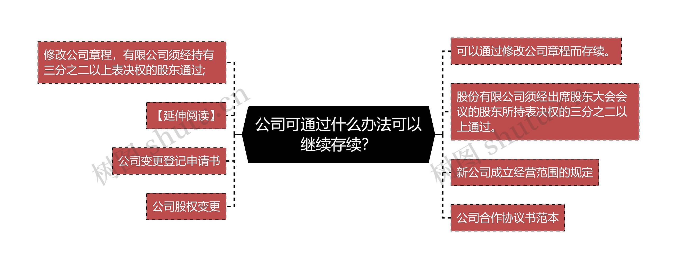 公司可通过什么办法可以继续存续？思维导图