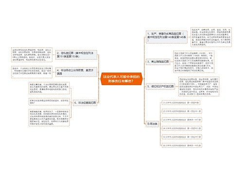 法定代表人可能会承担的刑事责任有哪些？