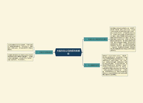 大股东在公司的权利有哪些