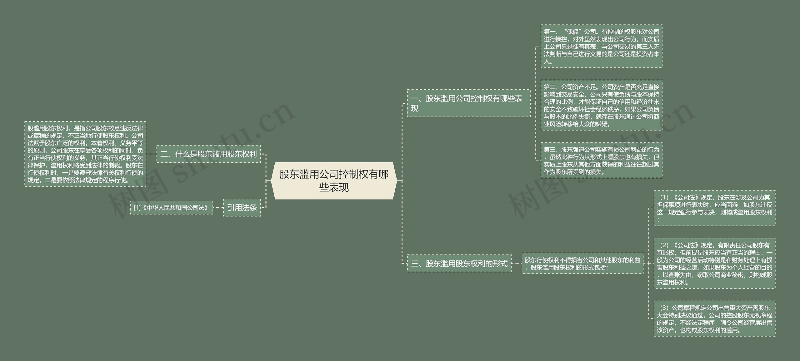 股东滥用公司控制权有哪些表现思维导图