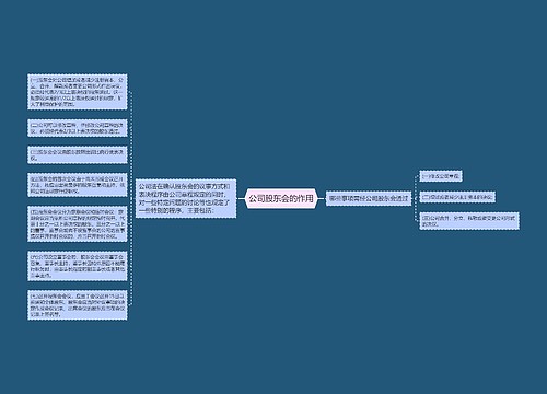 公司股东会的作用