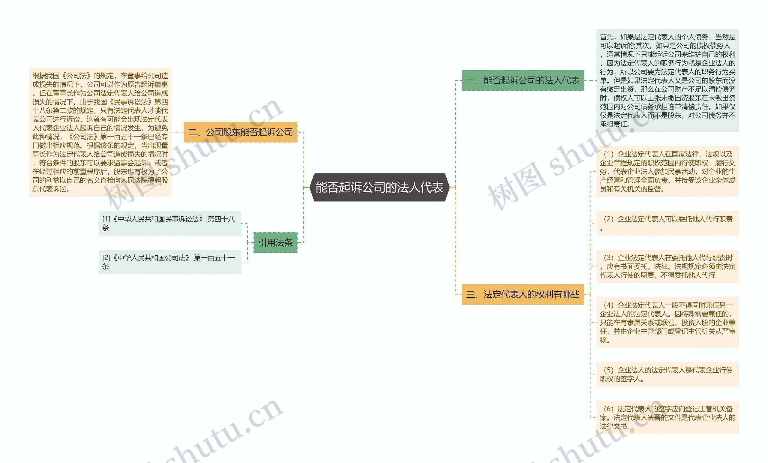 能否起诉公司的法人代表思维导图