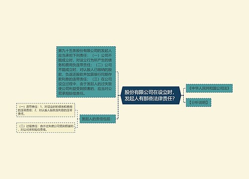 股份有限公司在设立时，发起人有那些法律责任？