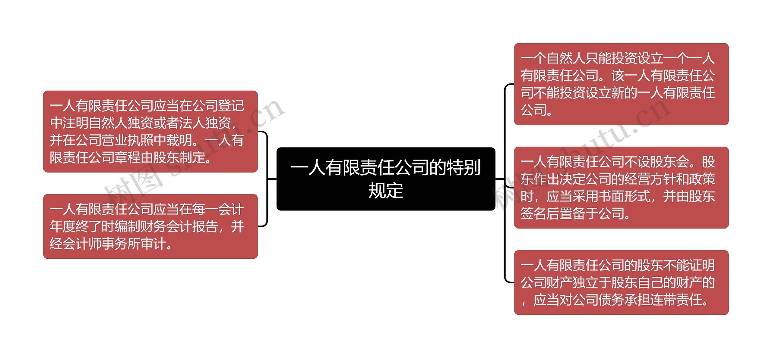 一人有限责任公司的特别规定思维导图