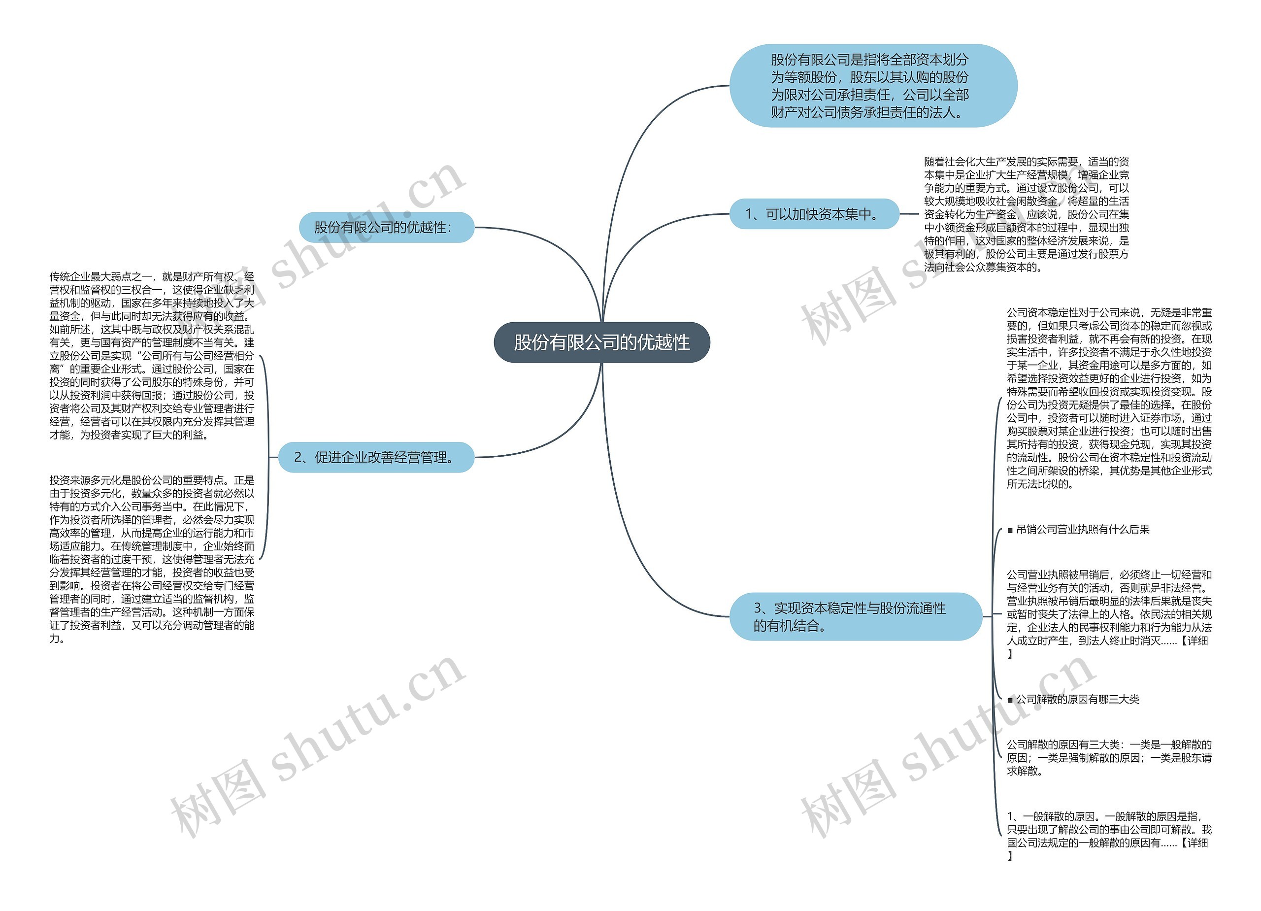 股份有限公司的优越性思维导图