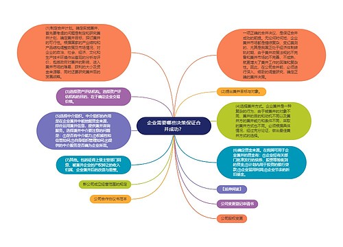 企业需要哪些决策保证合并成功？