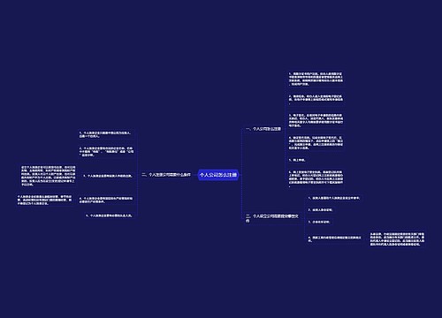 个人公司怎么注册