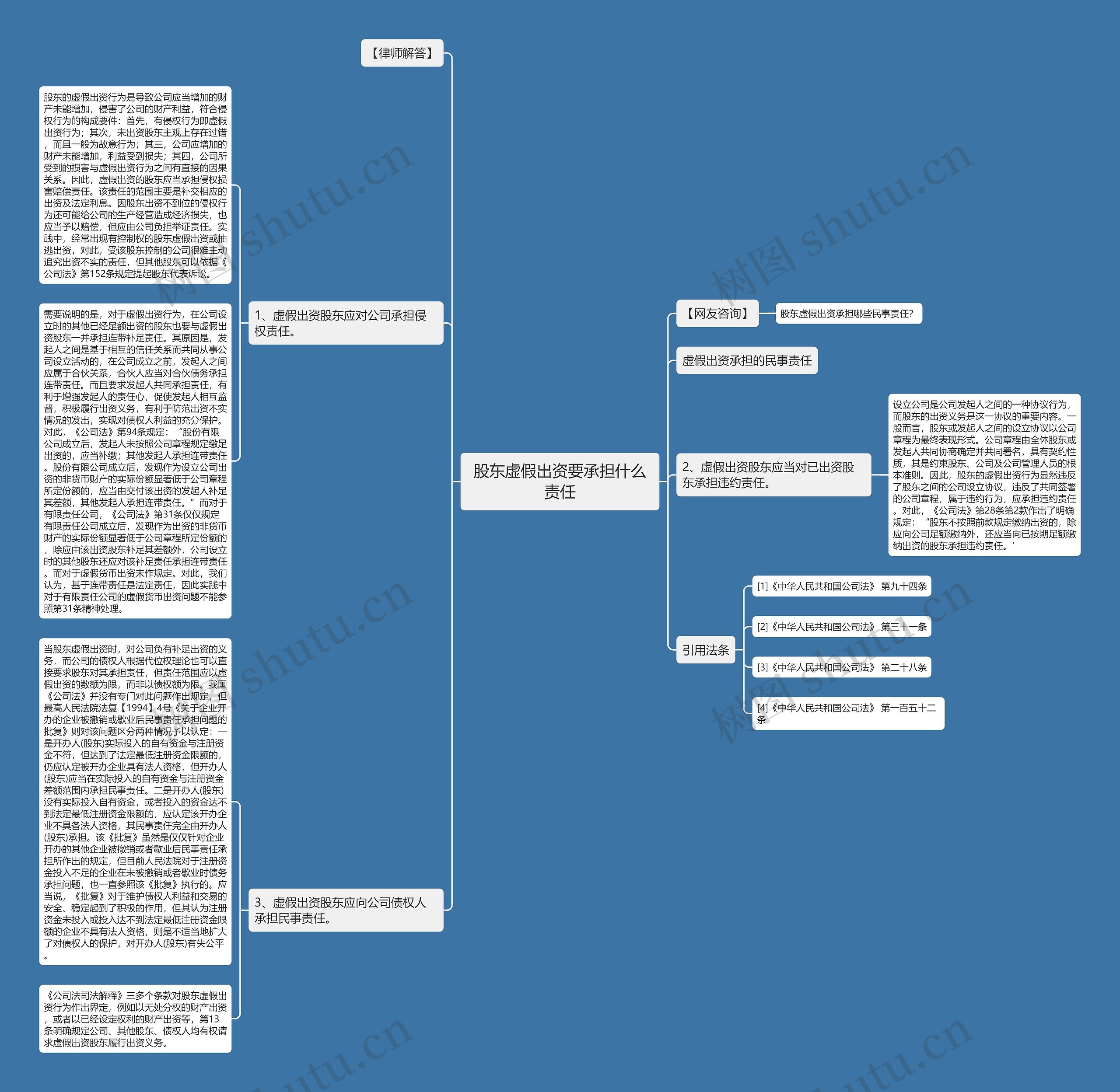 股东虚假出资要承担什么责任思维导图