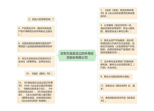 改制为发起设立的外商投资股份有限公司