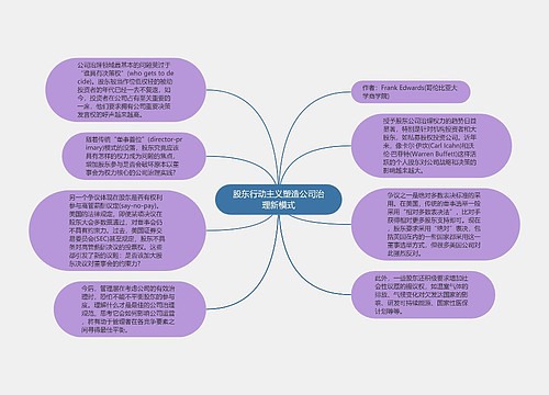 股东行动主义塑造公司治理新模式