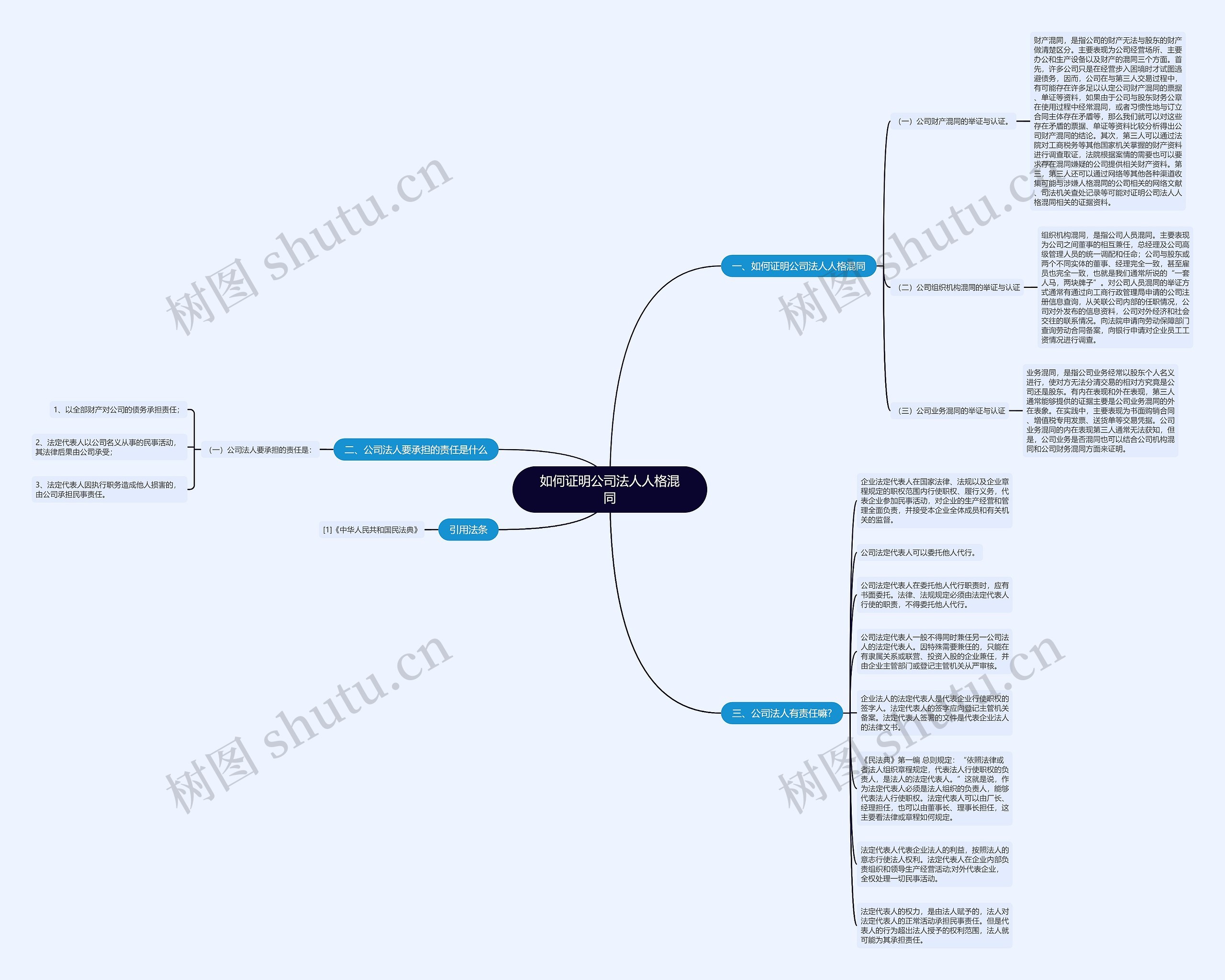 如何证明公司法人人格混同思维导图