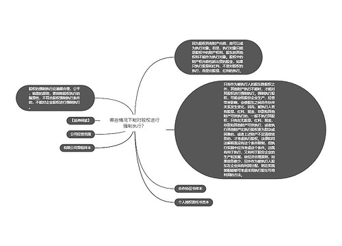 哪些情况下能对股权进行强制执行？