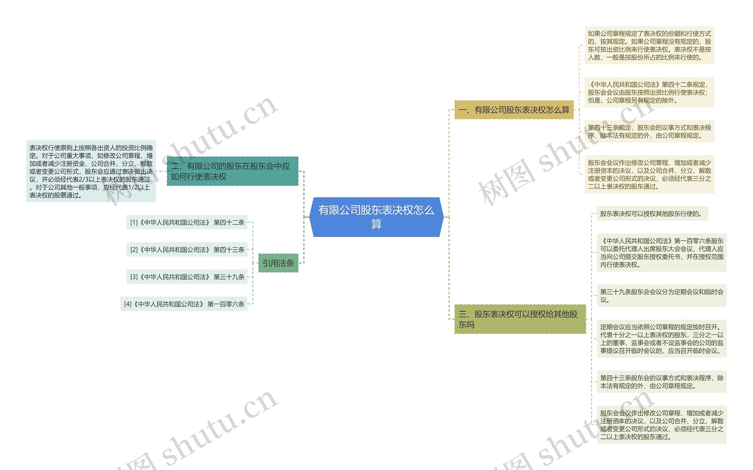有限公司股东表决权怎么算思维导图