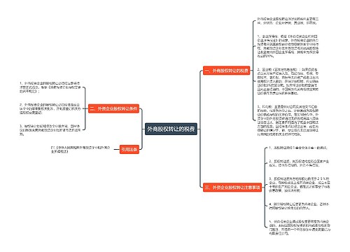 外商股权转让的税费