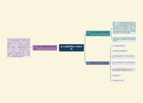 法人变更后原法人有责任吗