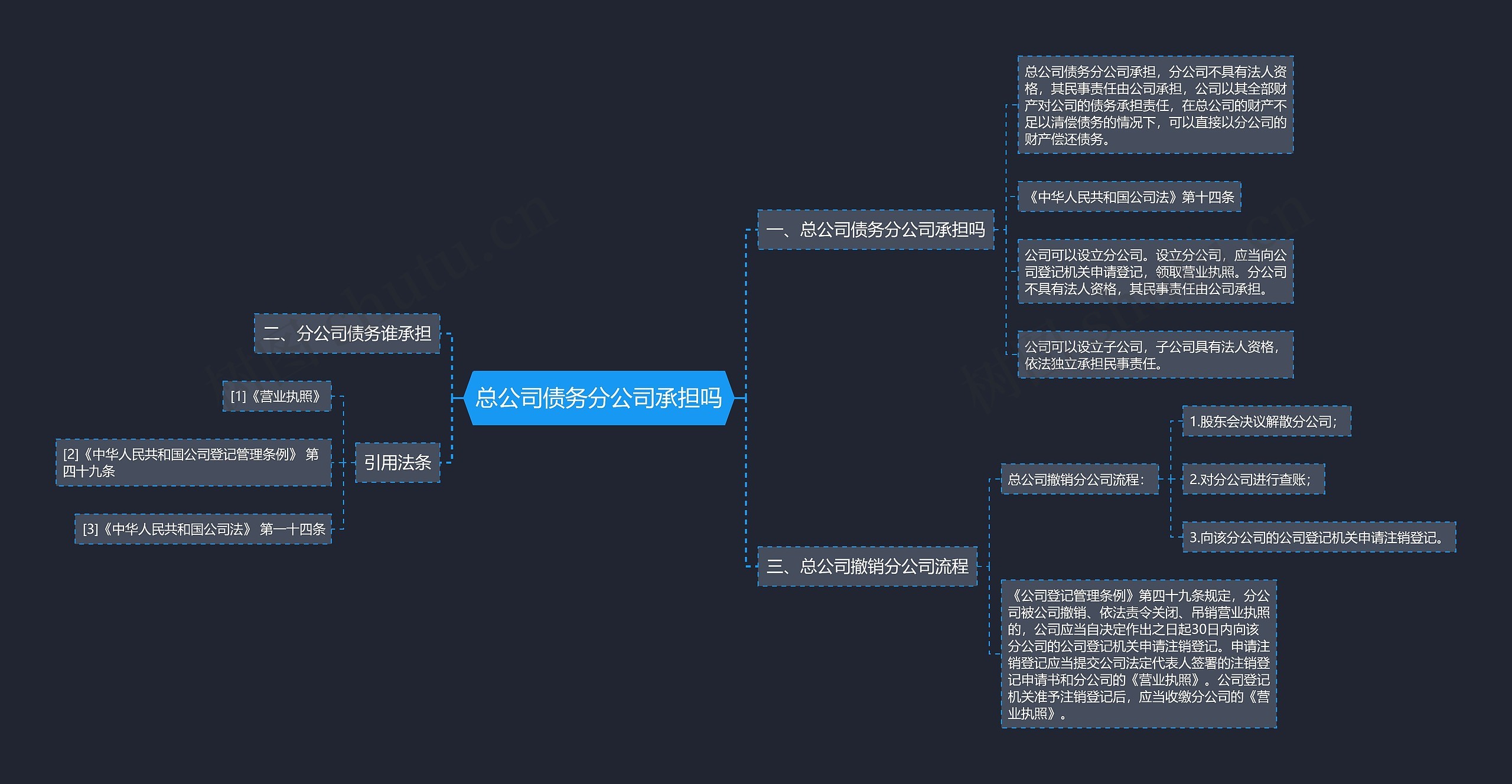 总公司债务分公司承担吗