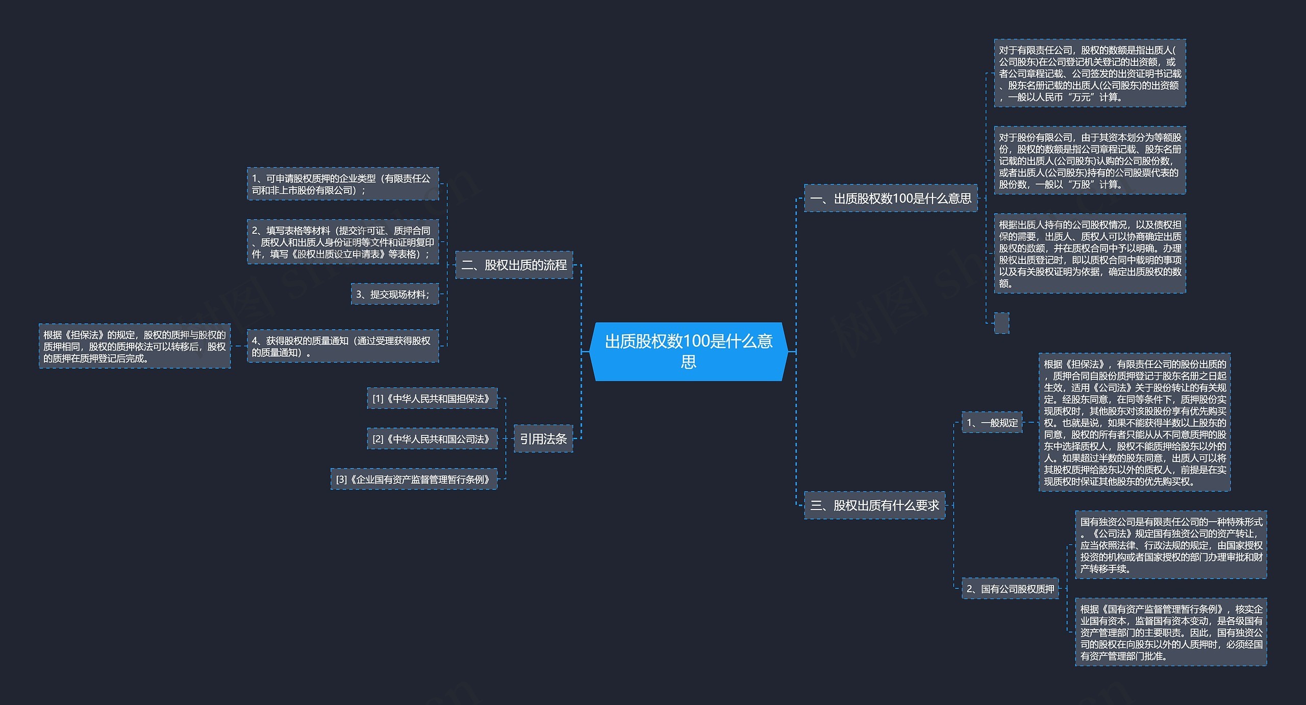 出质股权数100是什么意思思维导图