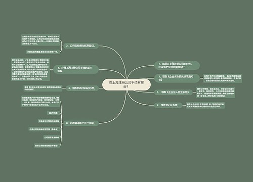 在上海注册公司手续有哪些？