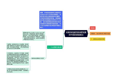 论美国的股东表决权制度对中国的借鉴意义