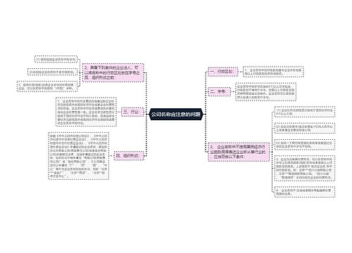 公司名称应注意的问题