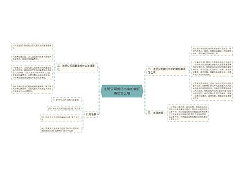 注册公司委托书中的委托事项怎么填