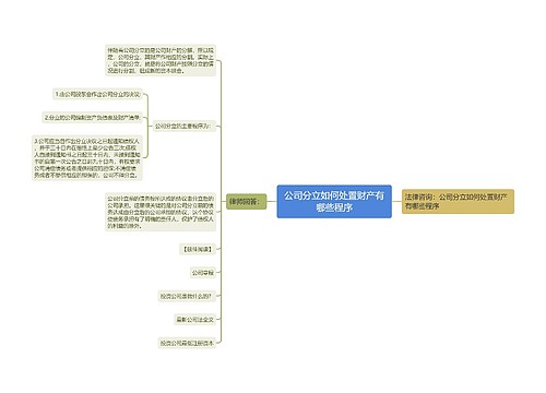 公司分立如何处置财产有哪些程序