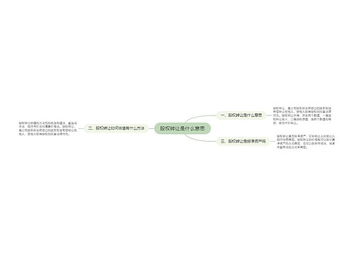 股权转让是什么意思