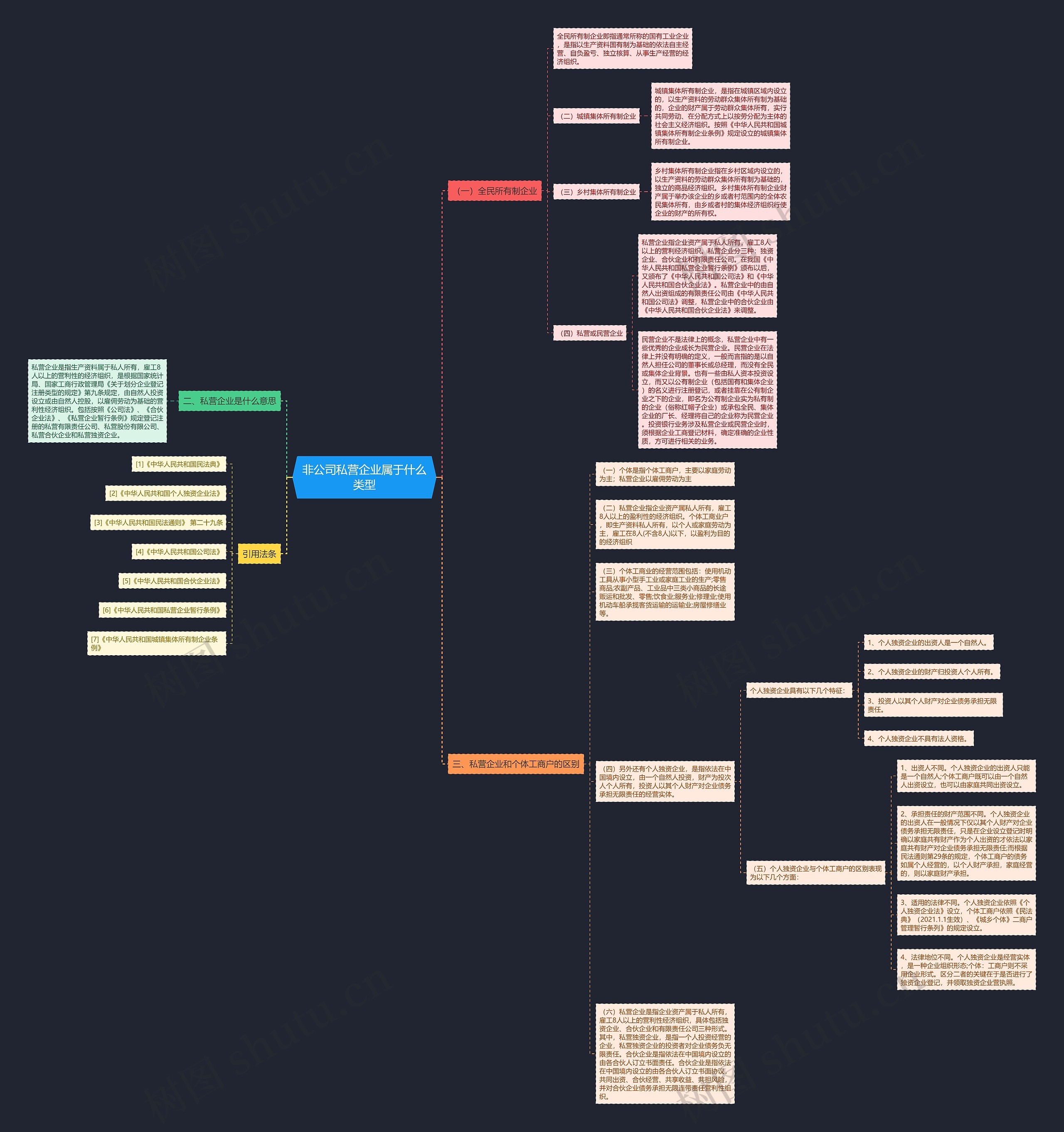 非公司私营企业属于什么类型思维导图