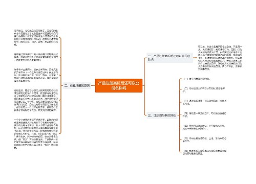 产品注册商标后还可以公司名称吗