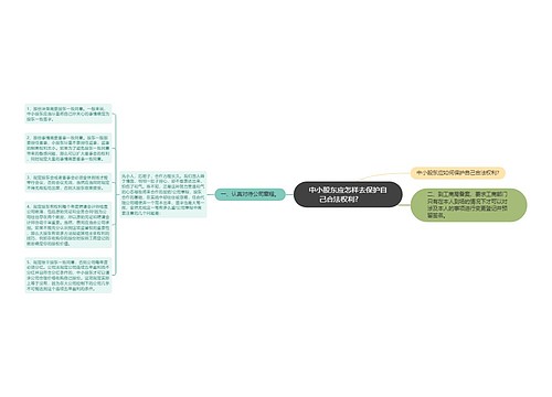 中小股东应怎样去保护自己合法权利?  　　