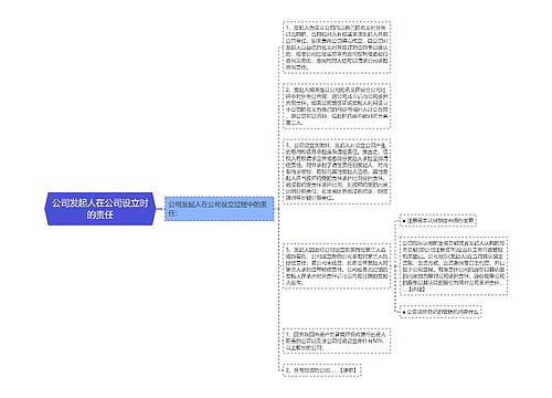 公司发起人在公司设立时的责任