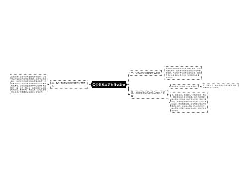 公司名称变更有什么影响