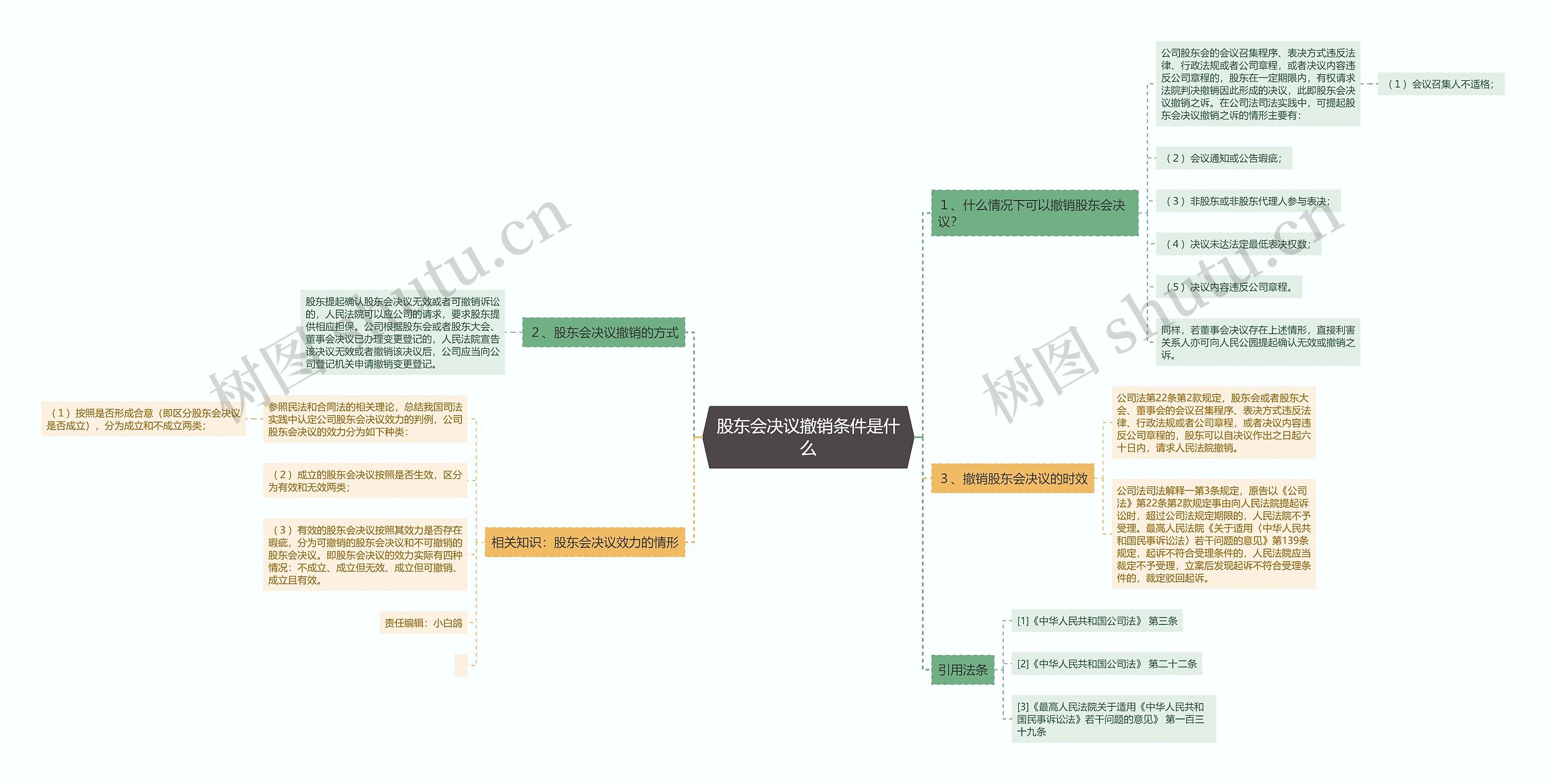 股东会决议撤销条件是什么思维导图