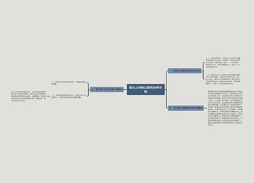 股东之间转让股权如何交税