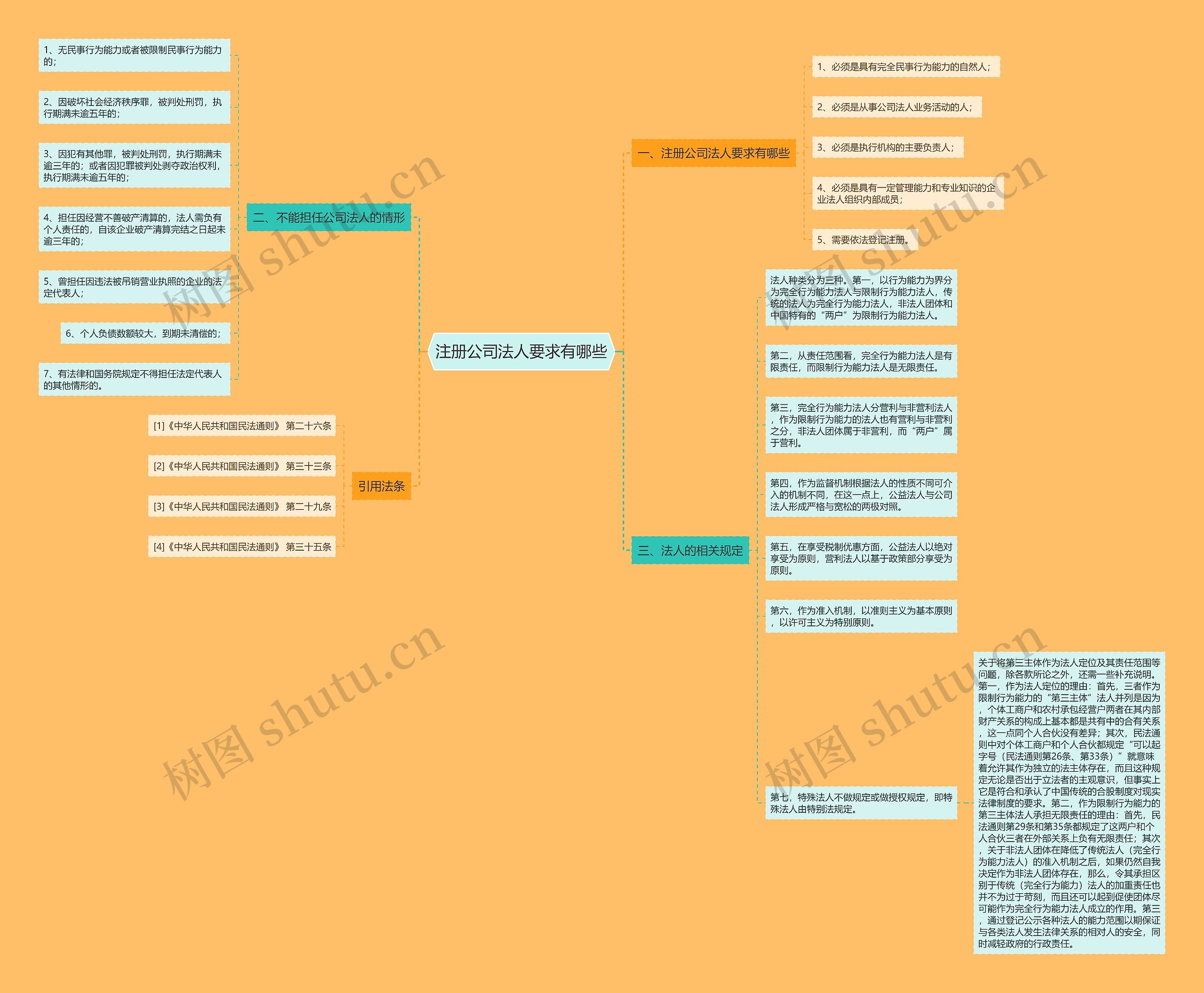 注册公司法人要求有哪些思维导图