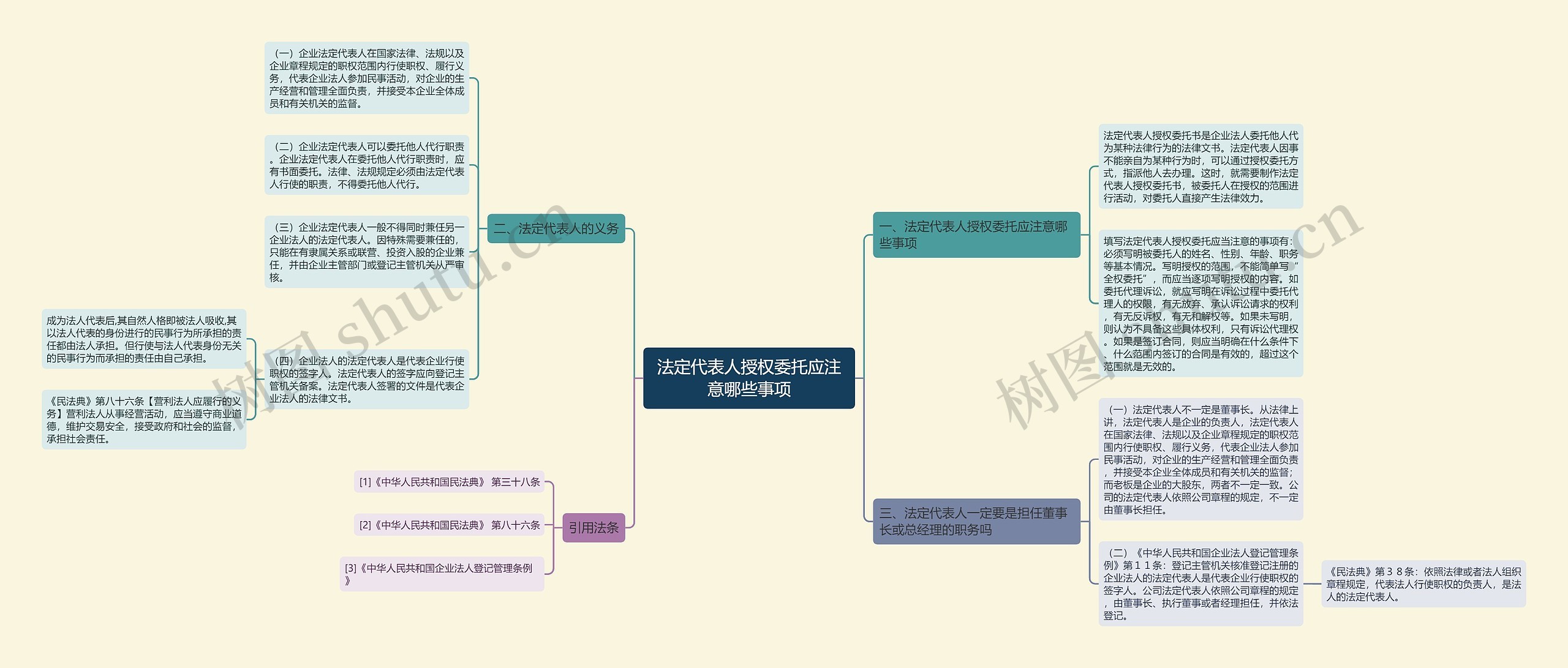 法定代表人授权委托应注意哪些事项思维导图