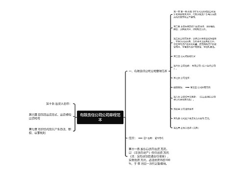 有限责任公司公司章程范本