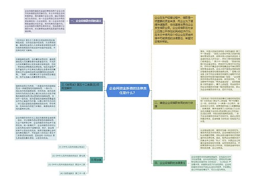 企业间资金拆借的法律责任是什么？